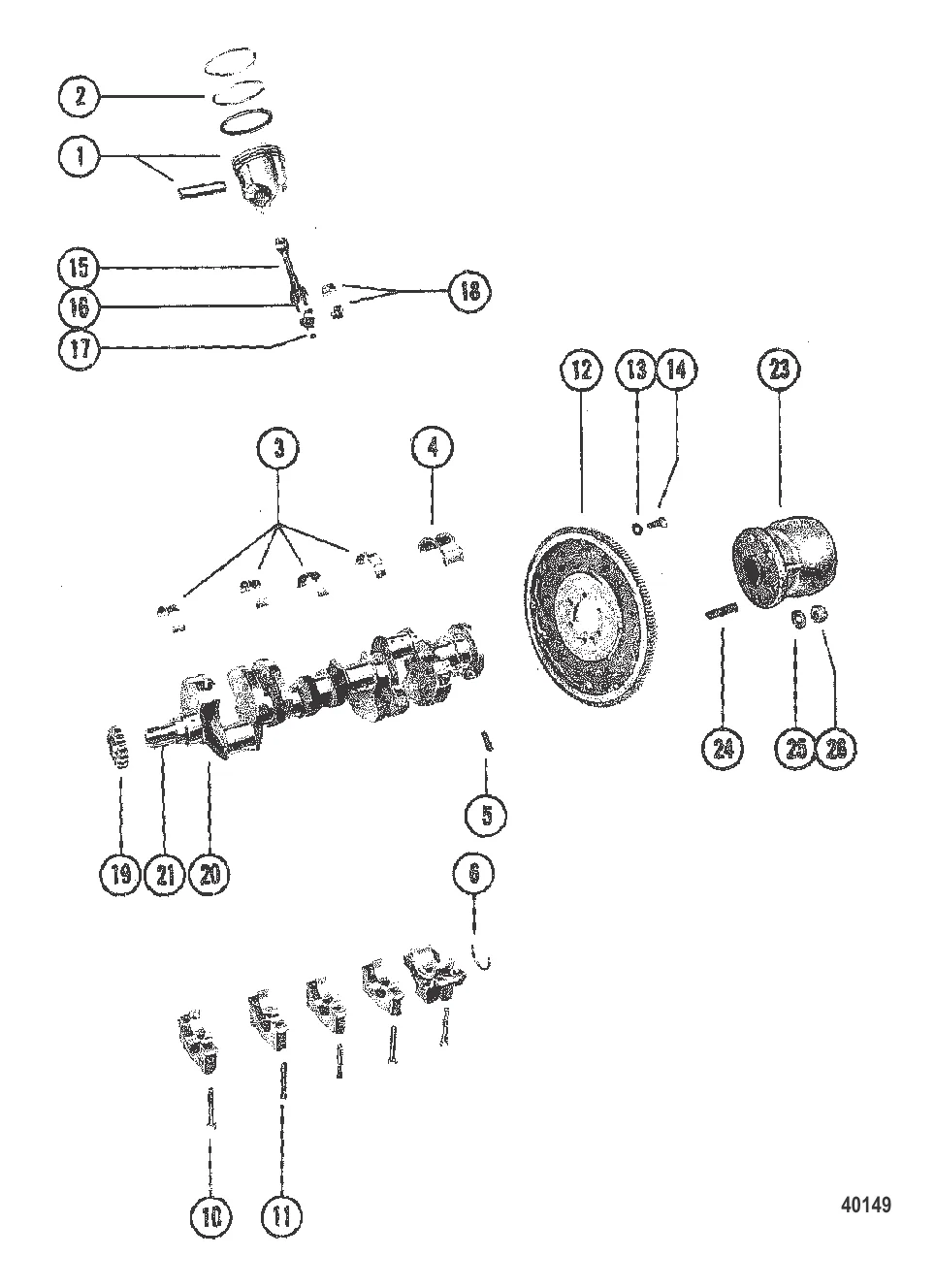 КОЛЕНЧАТЫЙ ВАЛ И ПОРШНИ