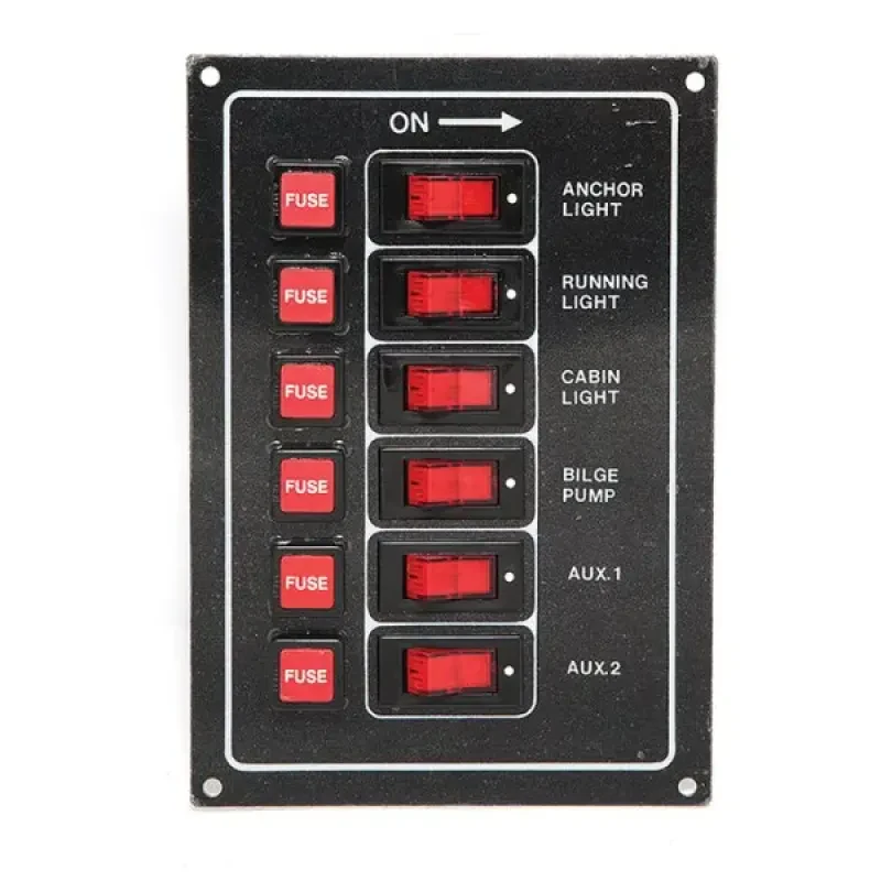 EASTERNER Панель переключателей 6шт вертикальная черная