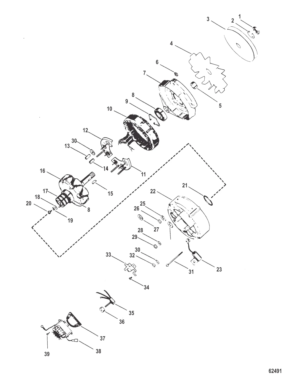 Alternator MOTOROLA #8MR2039K