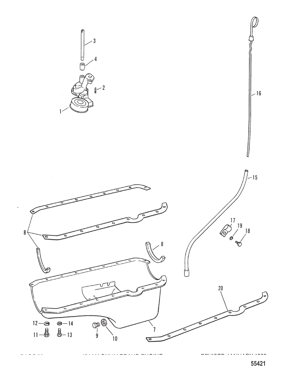 OIL PAN AND OIL PUMP STAMPED OIL PAN