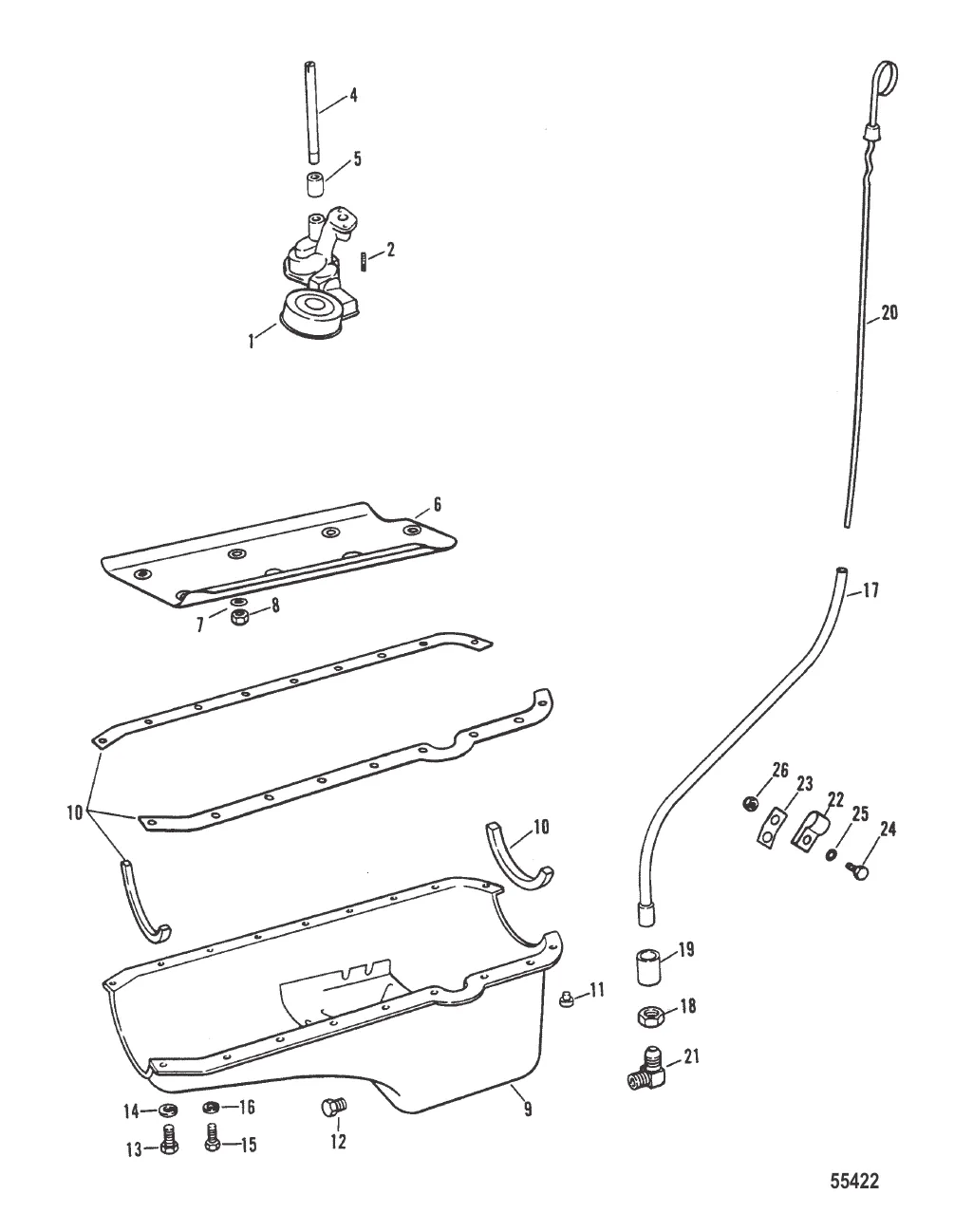 OIL PAN AND OIL PUMP CAST OIL PAN