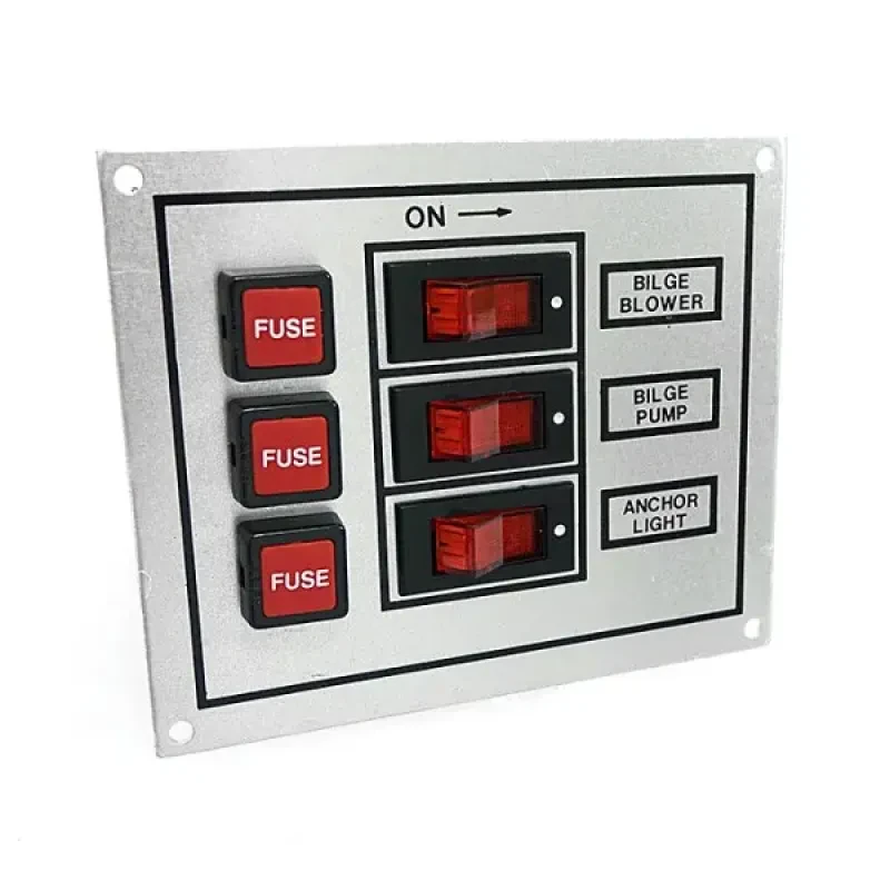 EASTERNER Панель переключателей 3шт вертикальна серая из алюминия