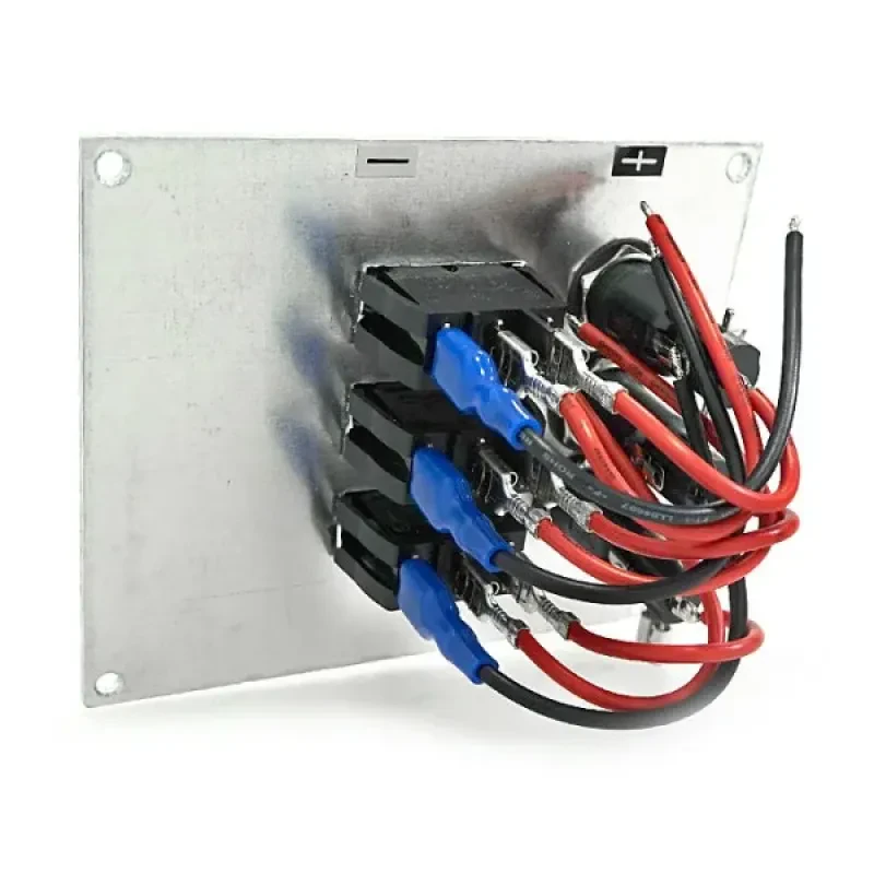 EASTERNER Панель переключателей 3шт вертикальна серая из алюминия