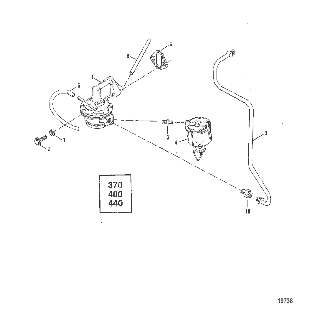 Топливный насос и топливопроводы (370/400/440)