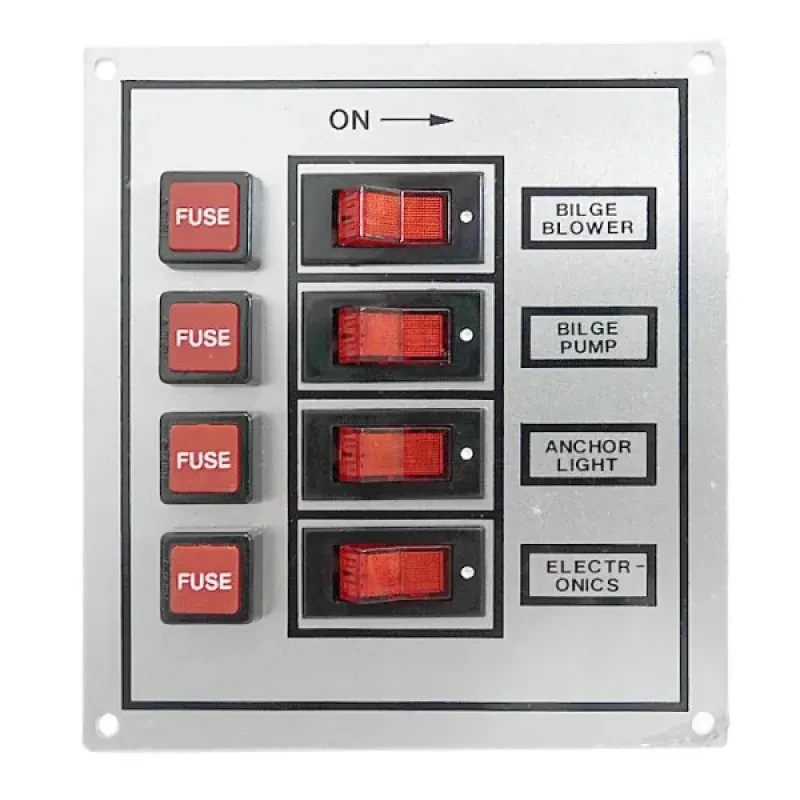 EASTERNER Панель переключателей 4шт вертикальна серая из алюминия