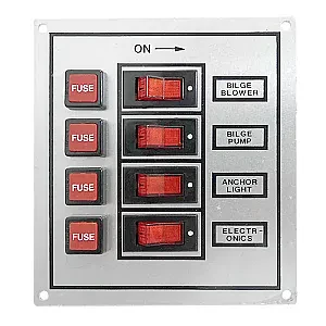 Панель переключателей 4шт вертикальна серая из алюминия C91313