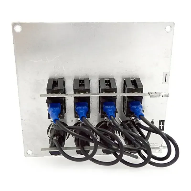 EASTERNER Панель переключателей 4шт вертикальна серая из алюминия