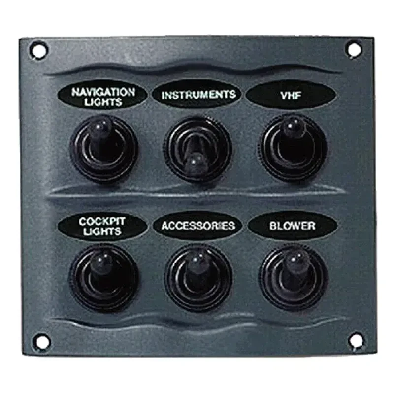 BEP Marine Панель переключателей 6шт с резиновыми колпачками