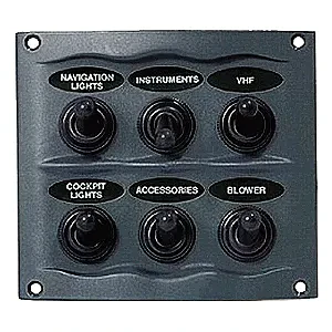 Панель переключателей 6шт с резиновыми колпачками 900-6WP