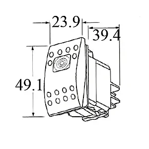Переключатель вкл-выкл с подсветкой 554024