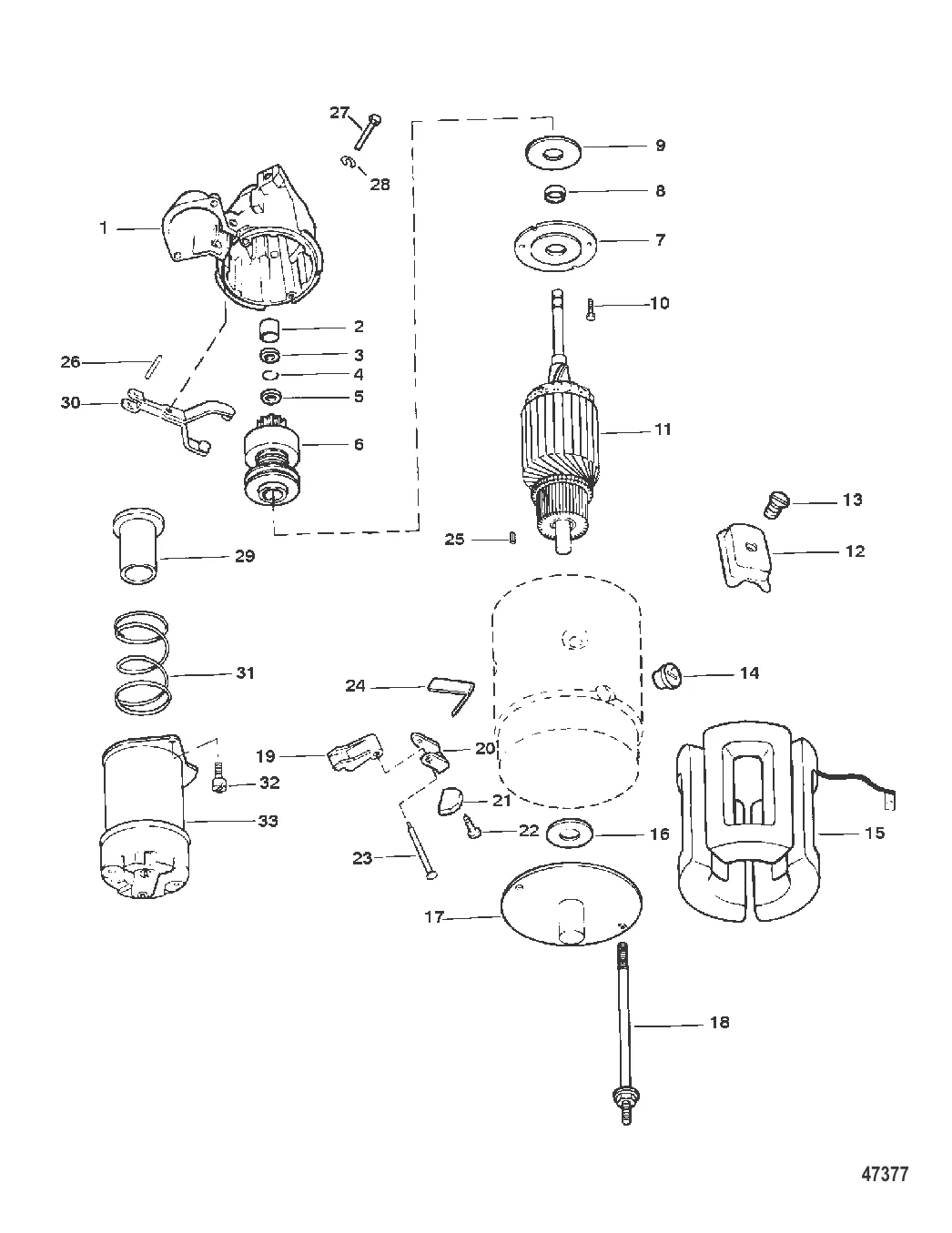СТАРТЕР В СБОРЕ (50-99418A2) (3.500" ДИАМ. КОЛПАЧКА)