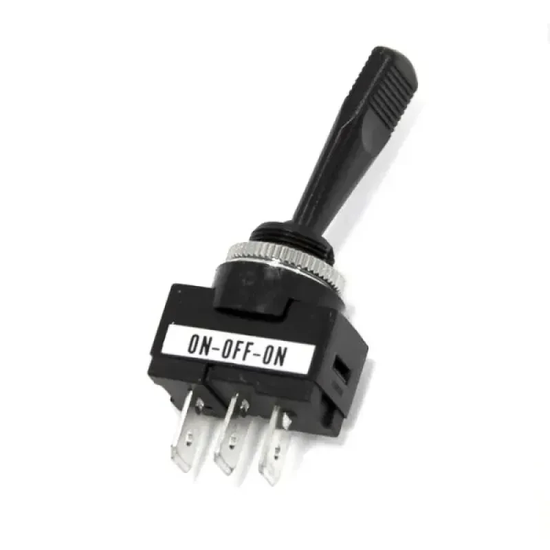 TMC Переключатель трёхпозиционный (вкл-выкл-вкл) с черным флажковым выключателем без подсветки