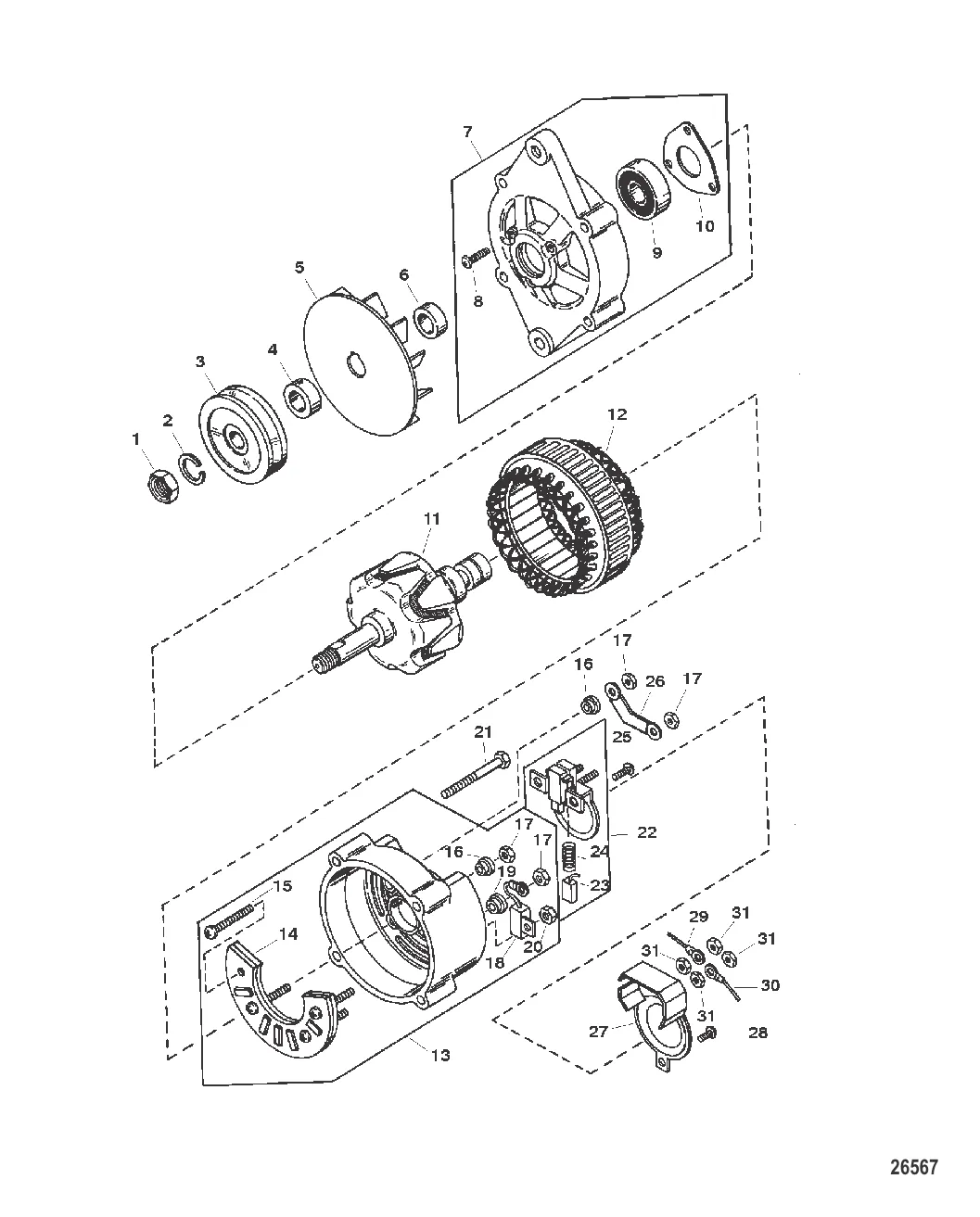 Генератор в сборе (Mando №AC-155603)