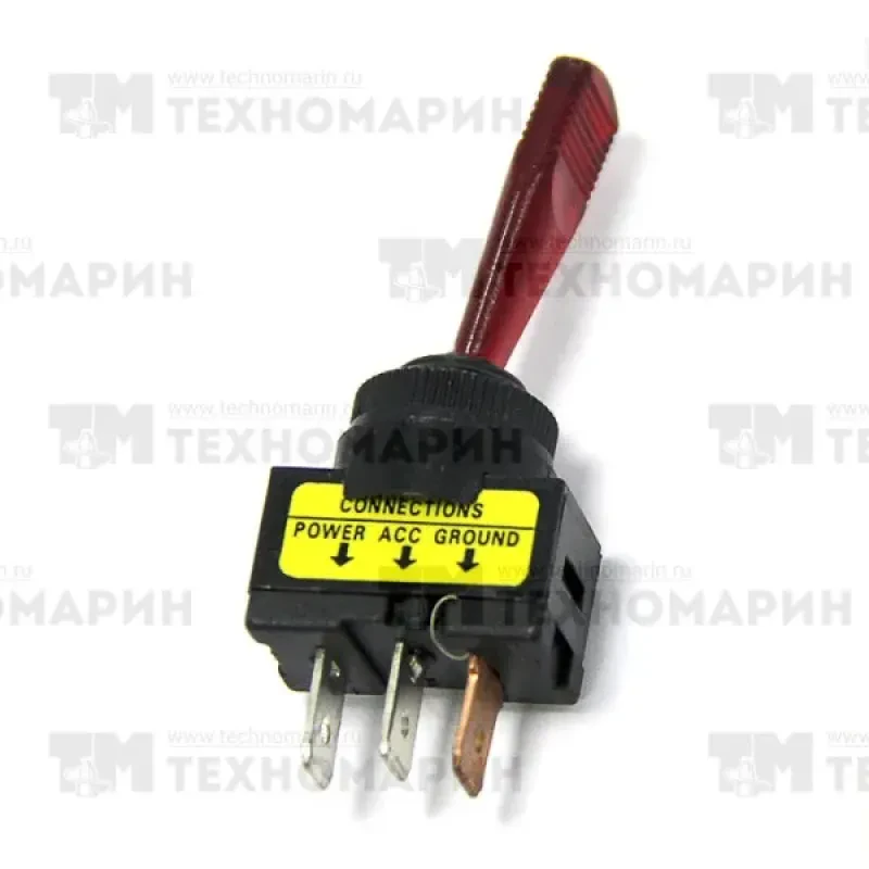TMC Переключатель двухпозиционный (вкл-выкл) с красным флажковым выключателем с подсветкой