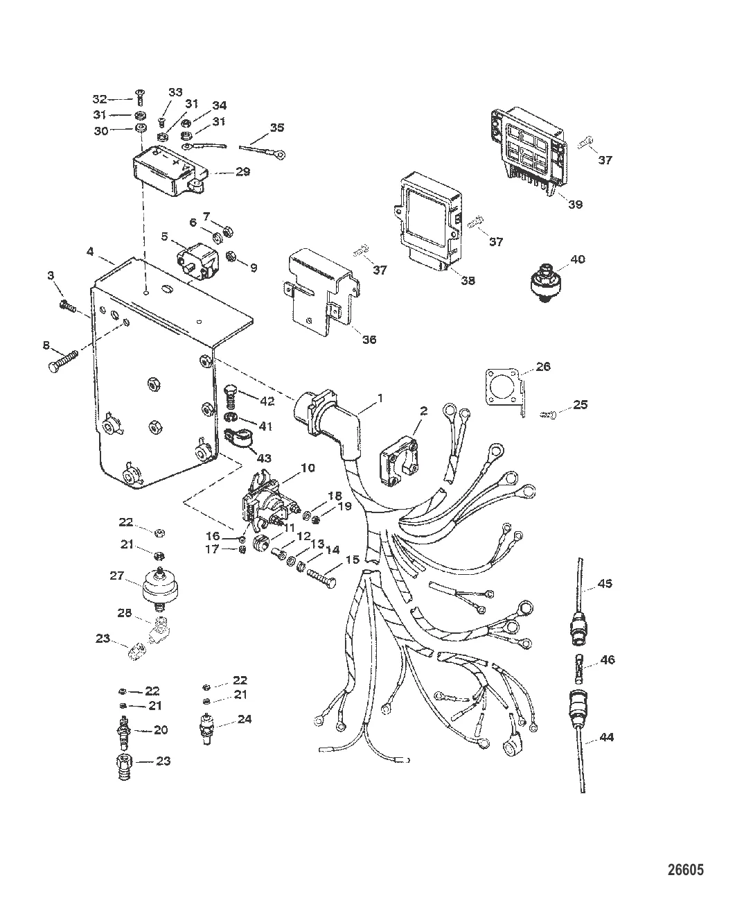 Электрические компоненты (Сер. номера от 0K000012 до 0L415623)