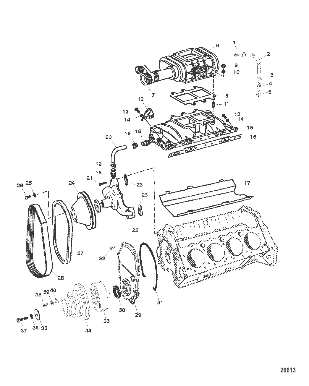 Впускной коллектор и нагнетатель