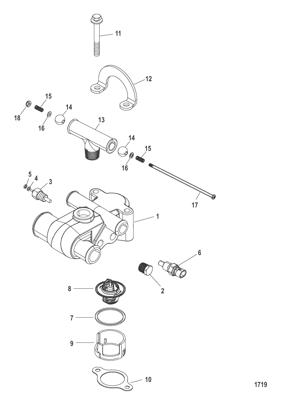 Thermostat and Housing (7 Point Drain)