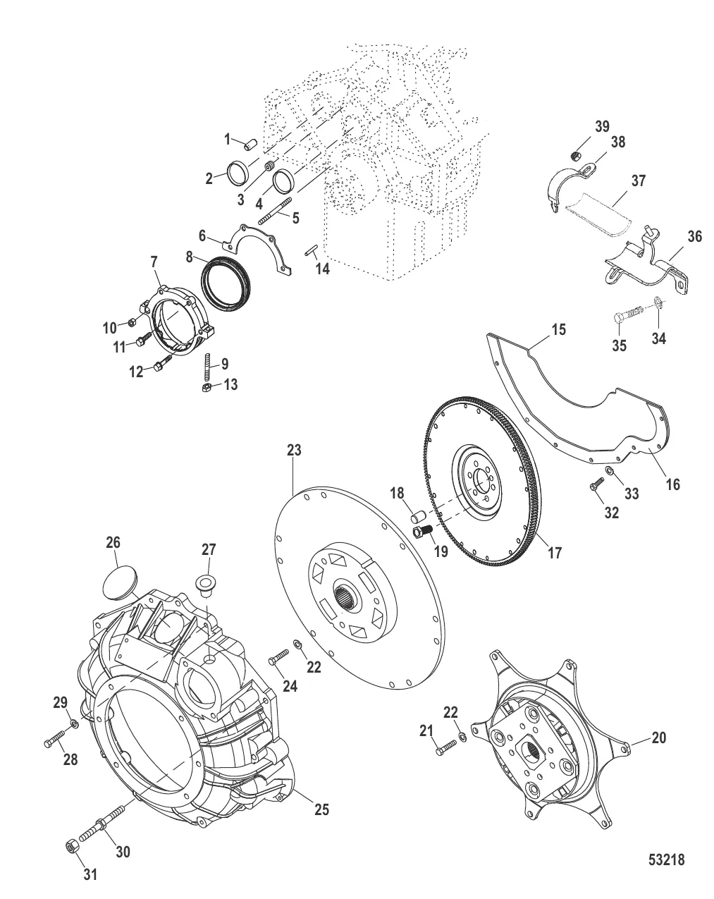 БЛОК ЦИЛИНДРОВ – КОРПУС МАХОВИКА