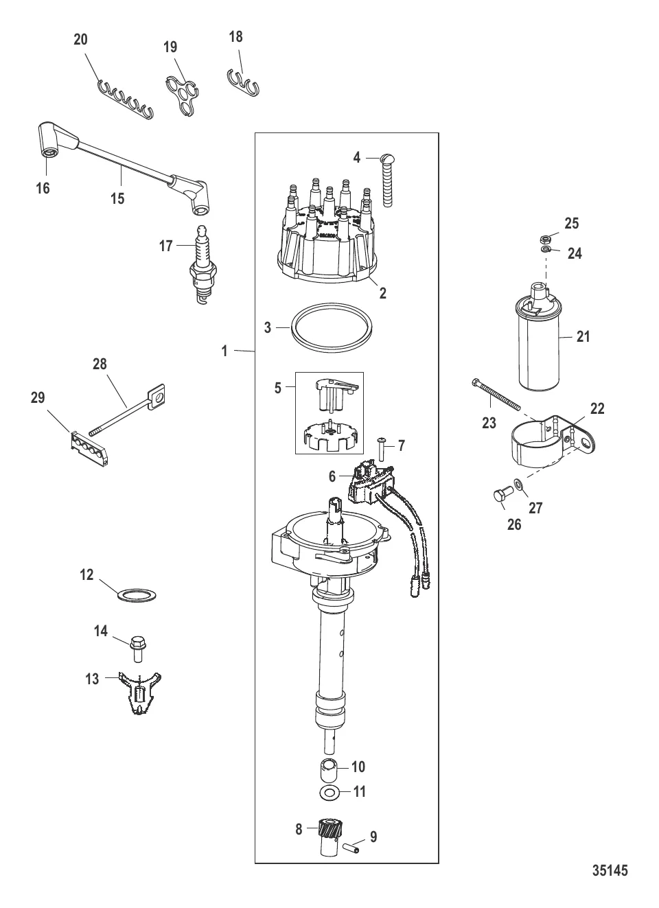 Распределитель и компоненты системы зажигания