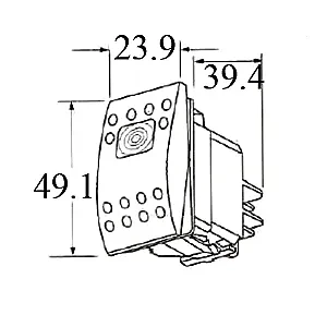 Переключатель вкл-выкл-вкл с подсветкой светодиодной 554027
