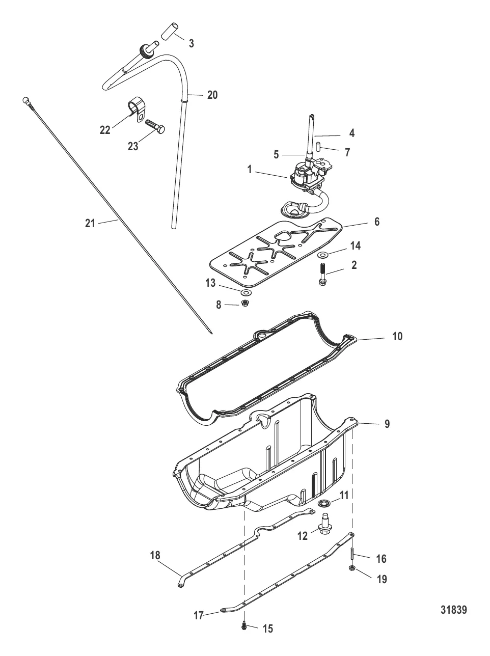 Маслосборник и масляный насос