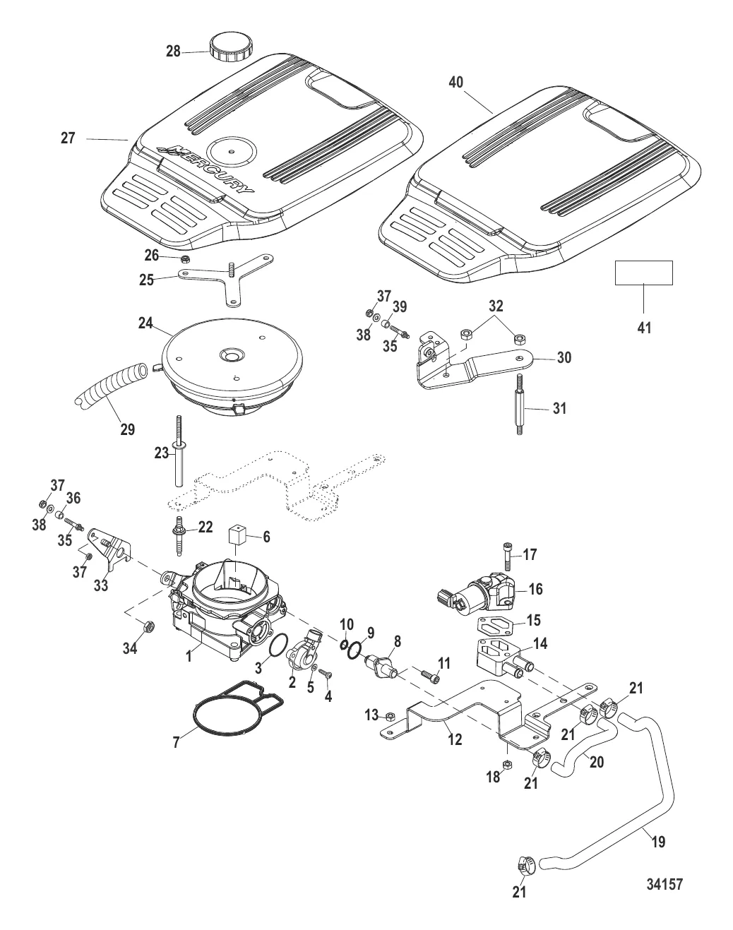 Корпус дроссельной заслонки Механическое управление газом и реверсом