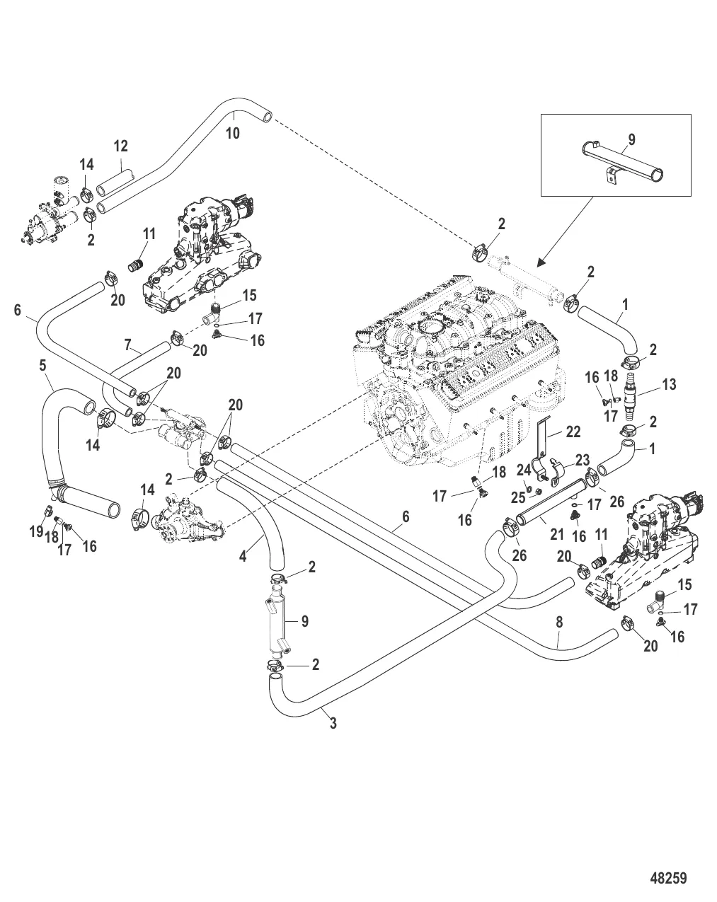 Стандартная система охлаждения 383 Mag Bravo 4V