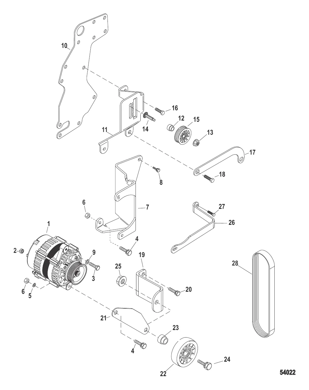 Генератор и кронштейны