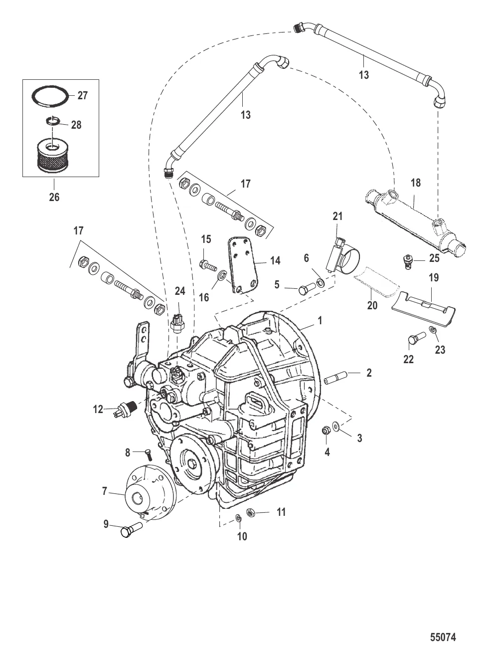Трансмиссия и связанные детали (Hurth 630/800)