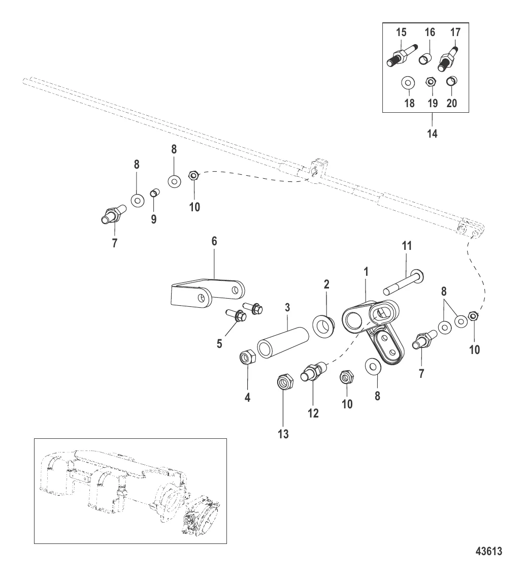 Throttle Lever Assembly Mechanical Throttle-Shift