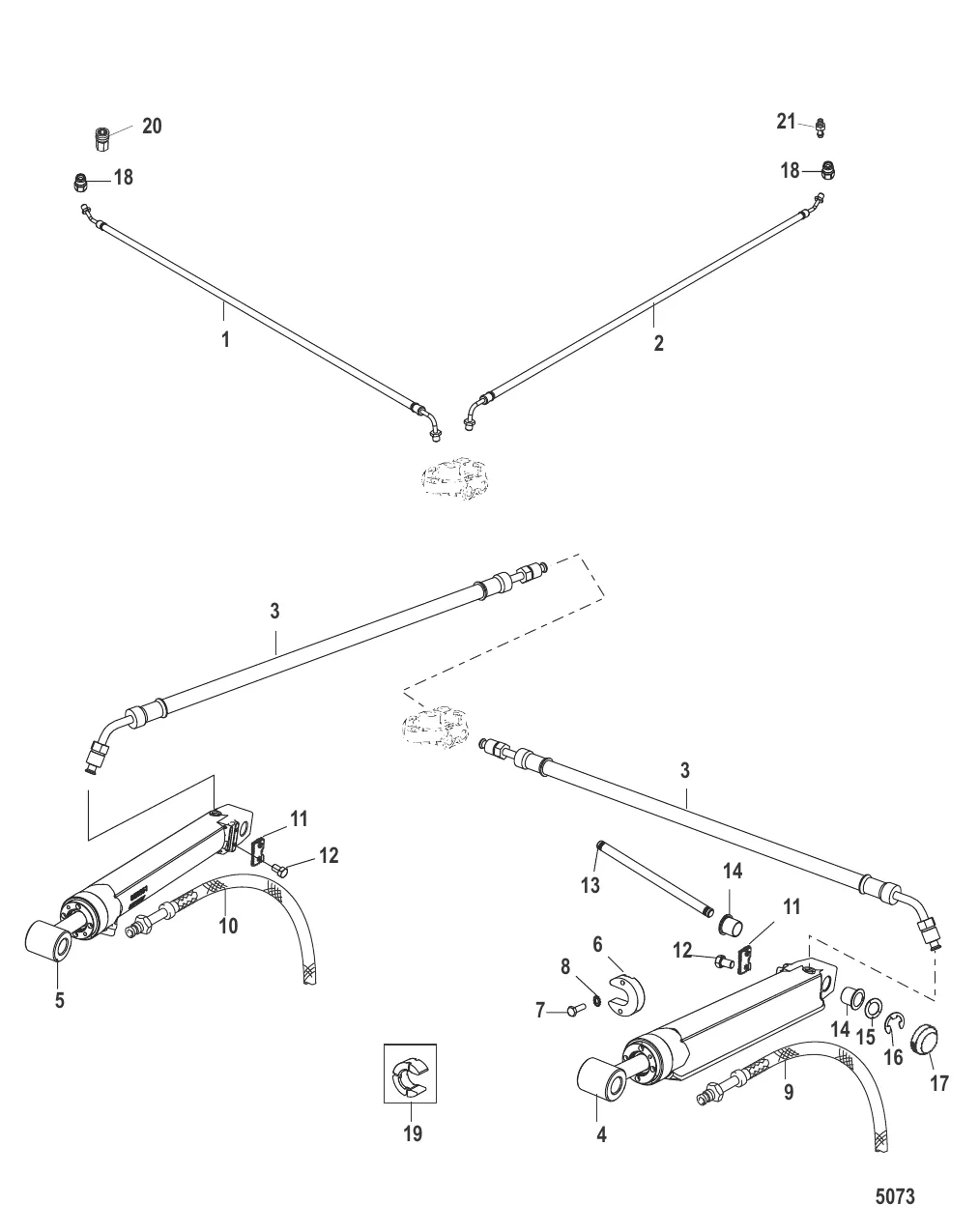 ЦИЛИНДРЫ СИСТЕМЫ ДИФФЕРЕНТА И ГИДРАВЛИЧЕСКИЕ ШЛАНГИ