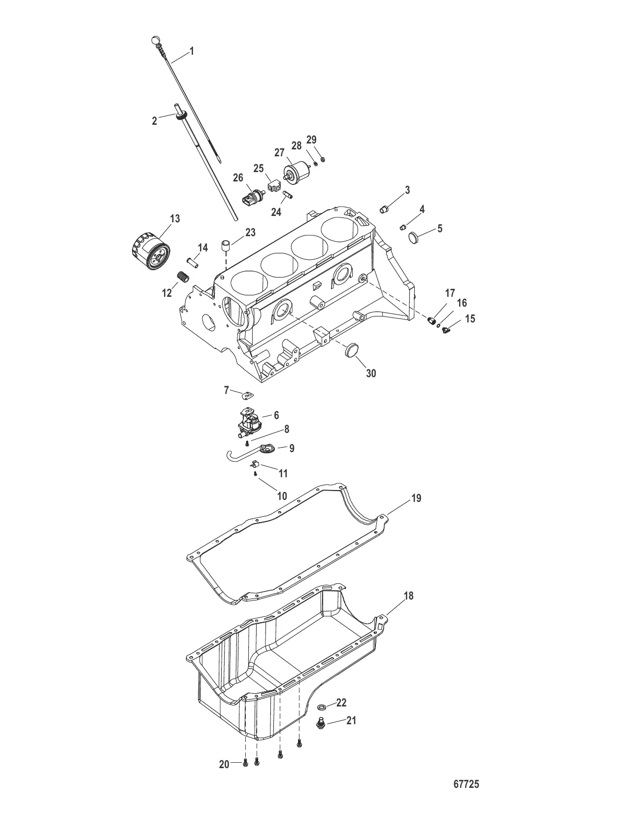 Маслосборник и масляный насос