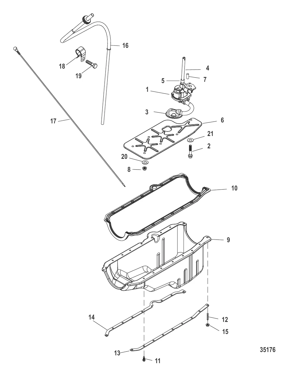 Маслосборник и масляный насос