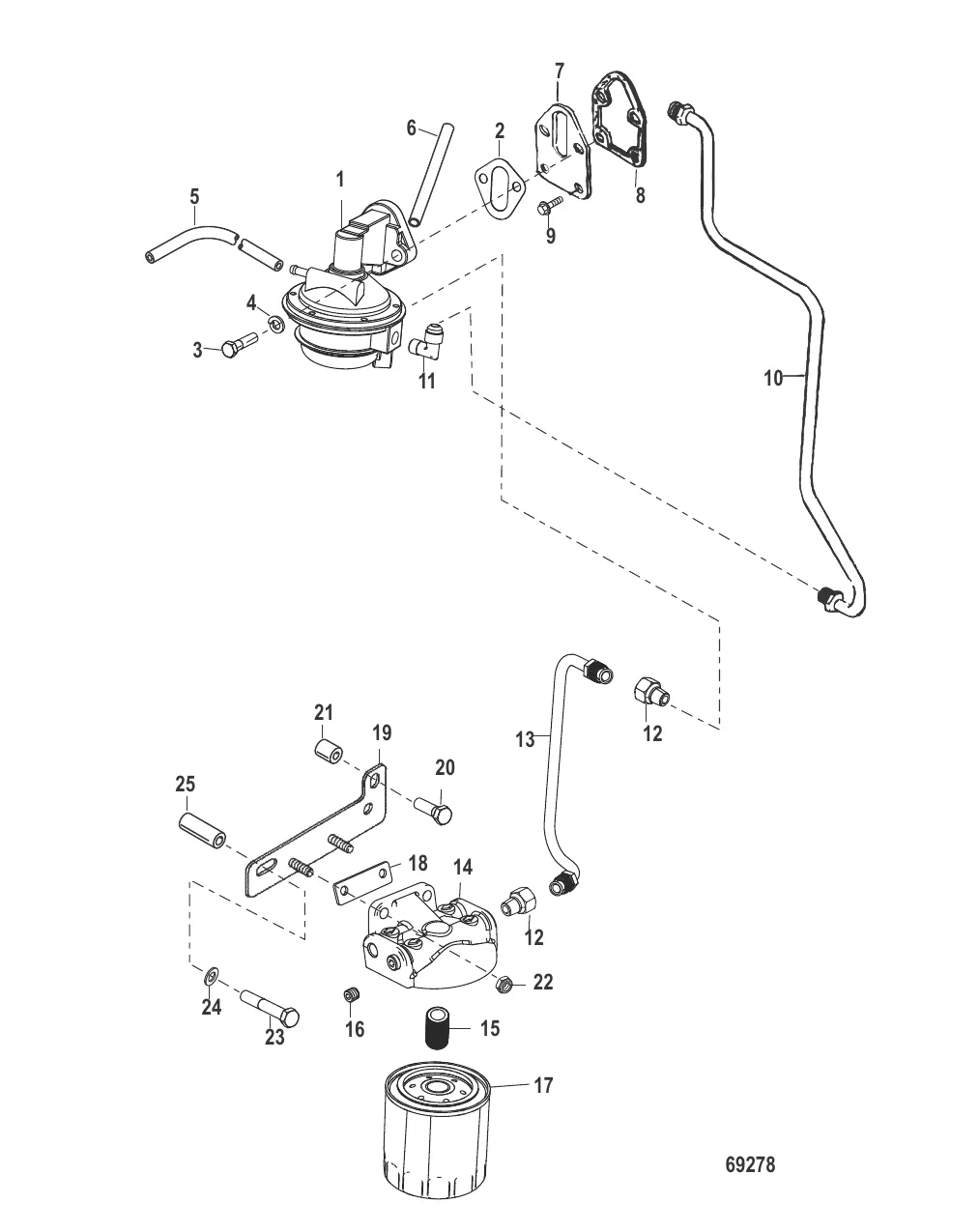 Топливный фильтр и топливный насос