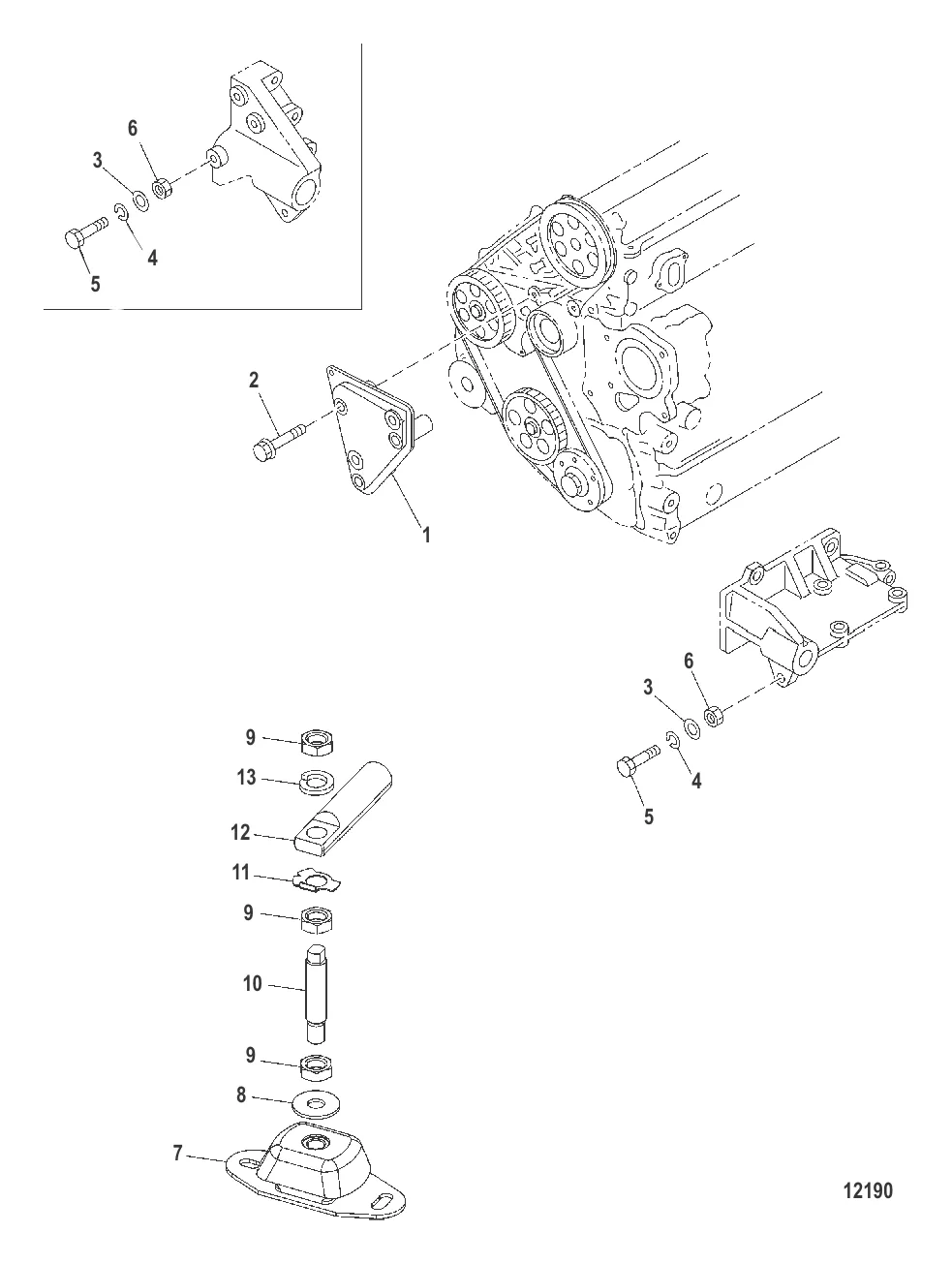 КРЕПЛЕНИЯ ДВИГАТЕЛЯ