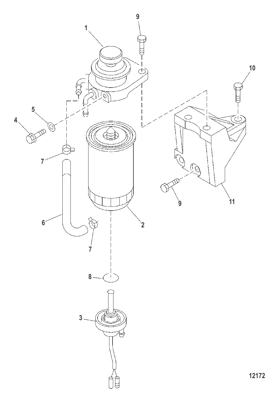 Топливный фильтр и кронштейн