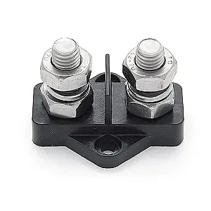 Клемма двойная 10 мм черная IS-10MM-2