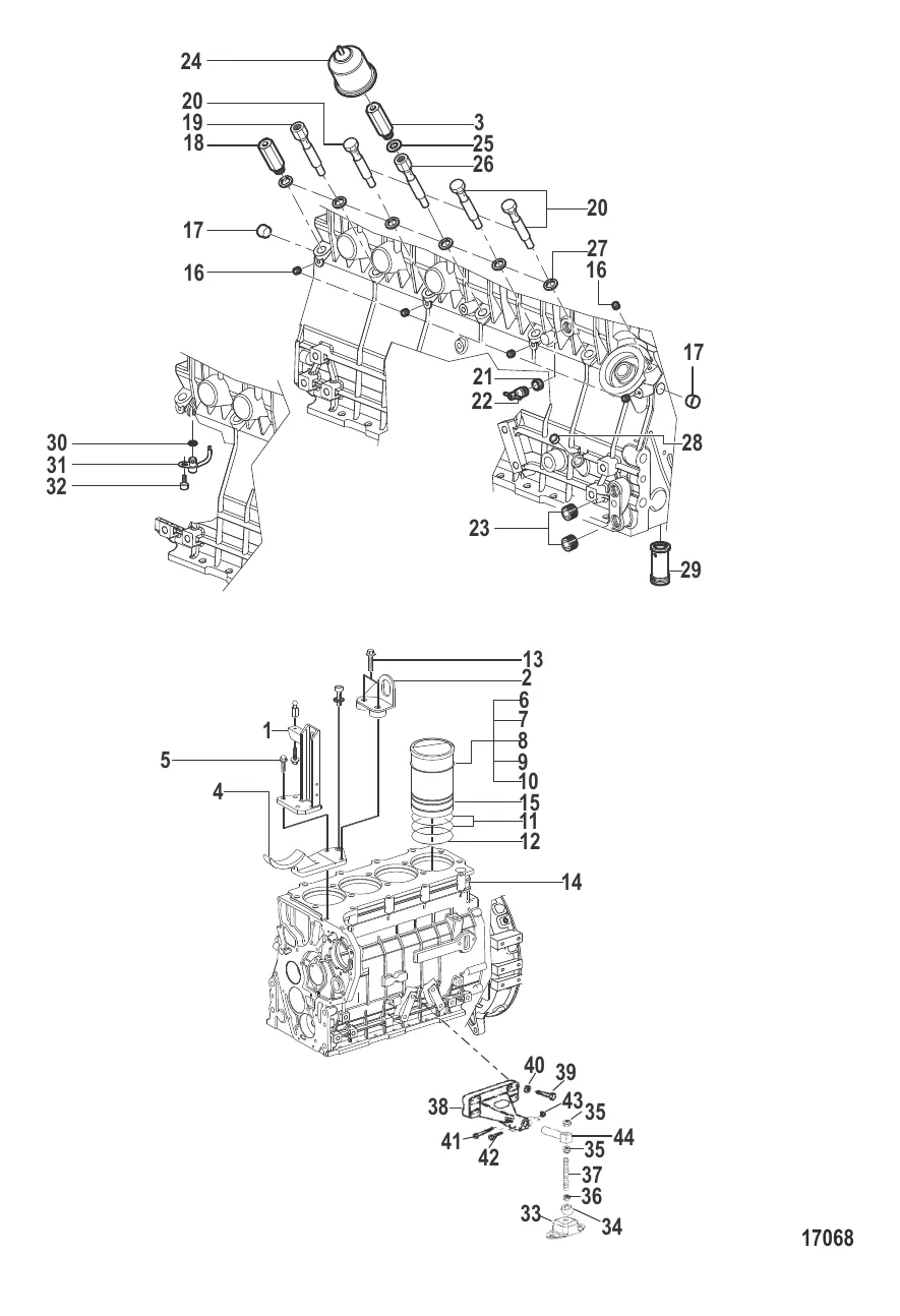 Двигатель и блок цилиндров