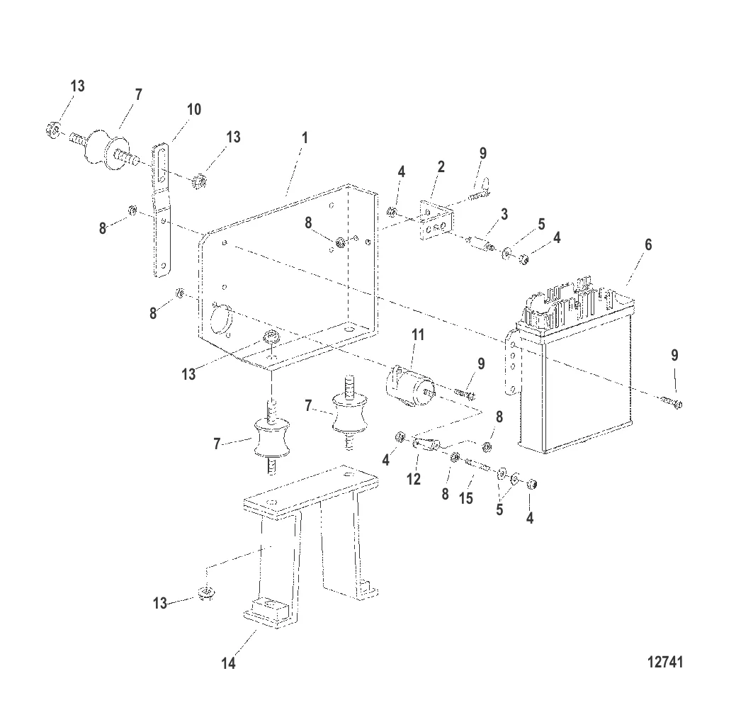 Блок управления и кронштейн Старая конструкция для размещения ECM