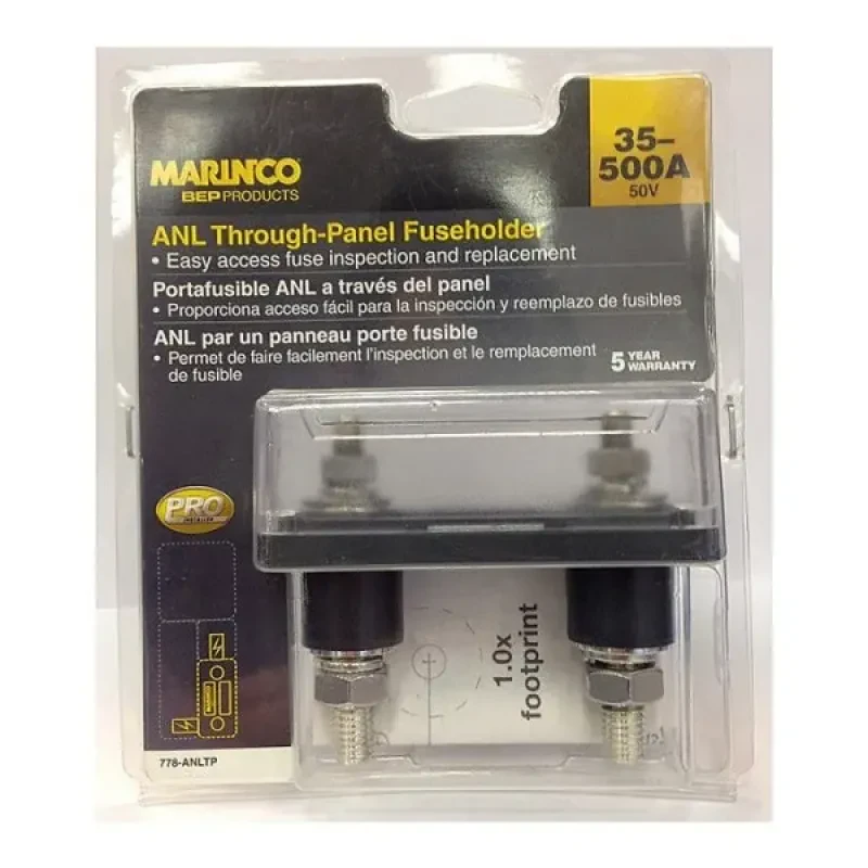 BEP Marine Держатель предохранителя ANL 500А сквозной с прозрачной крышкой