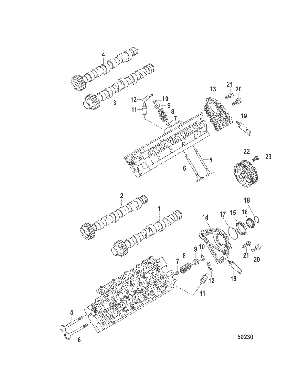 Компоненты двигателя Распределительный вал и клапаны