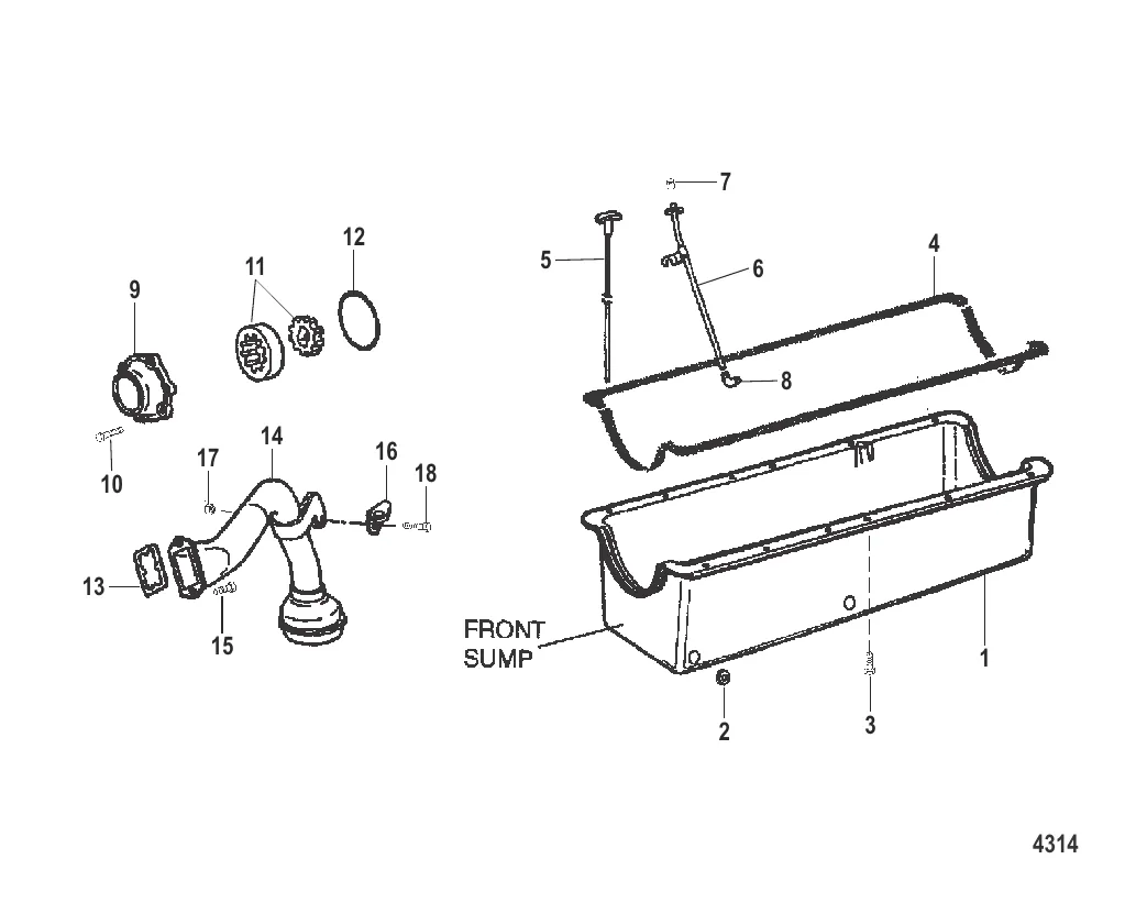 Маслосборник и масляный насос
