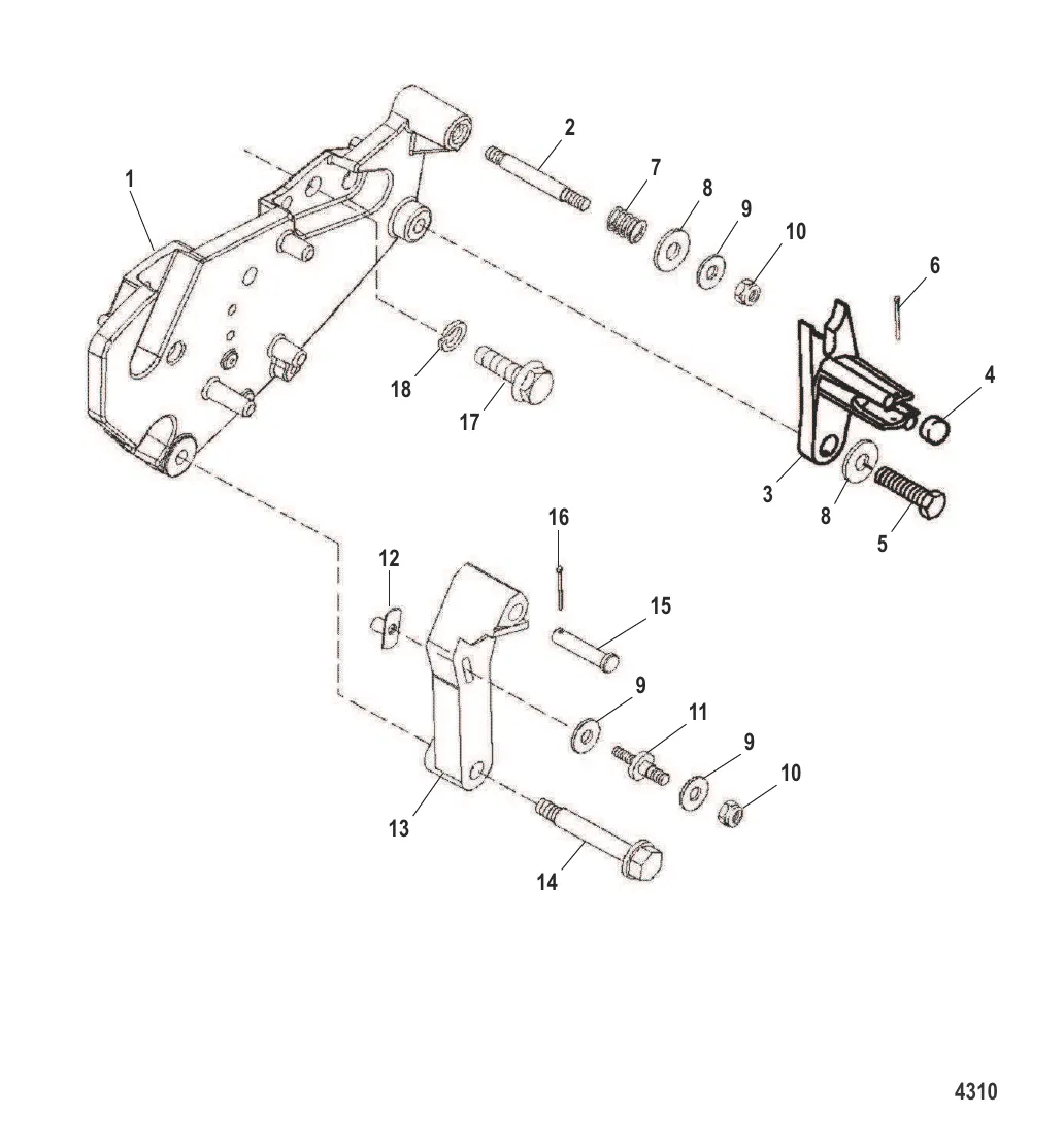 Кронштейн переключения передач