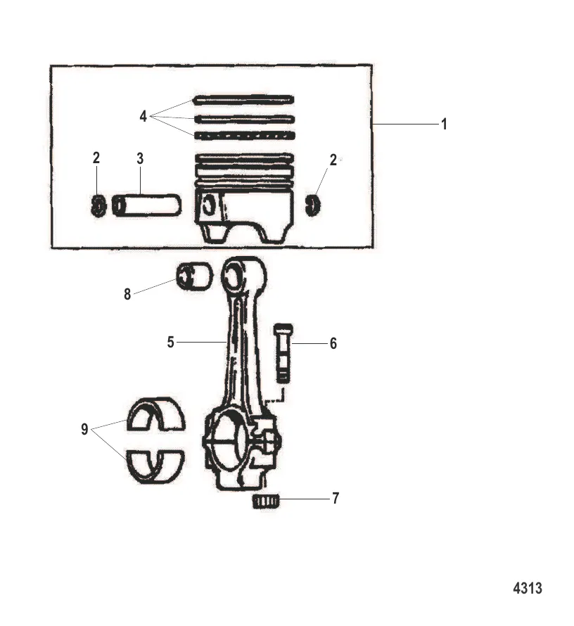 Шатун Поршень и связанные детали