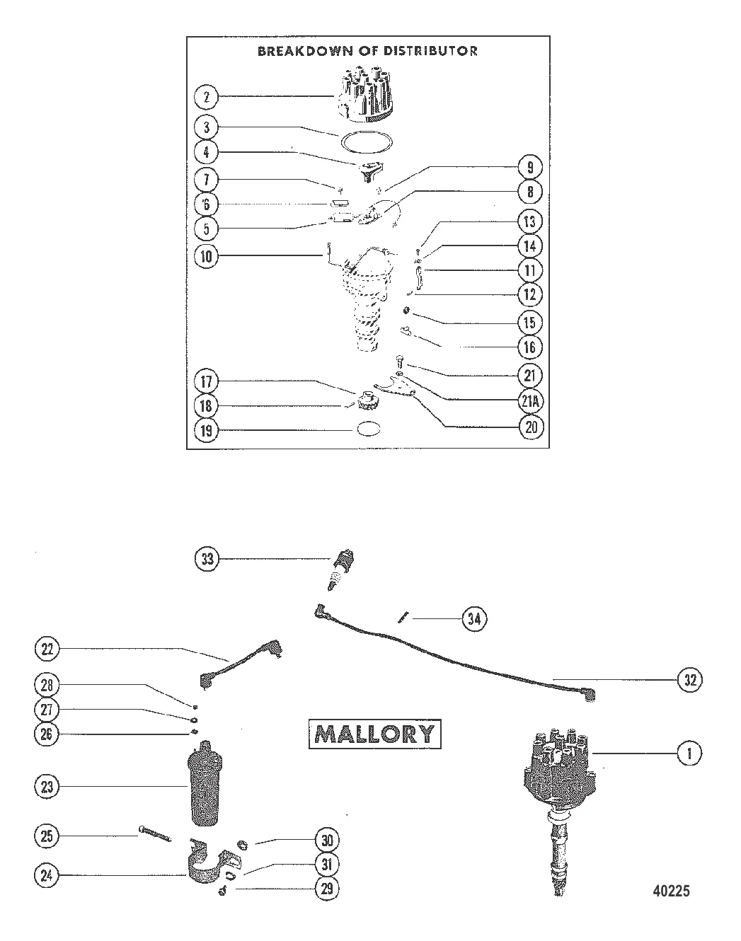 РАСПРЕДЕЛИТЕЛЬ В СБОРЕ (MALLORY)