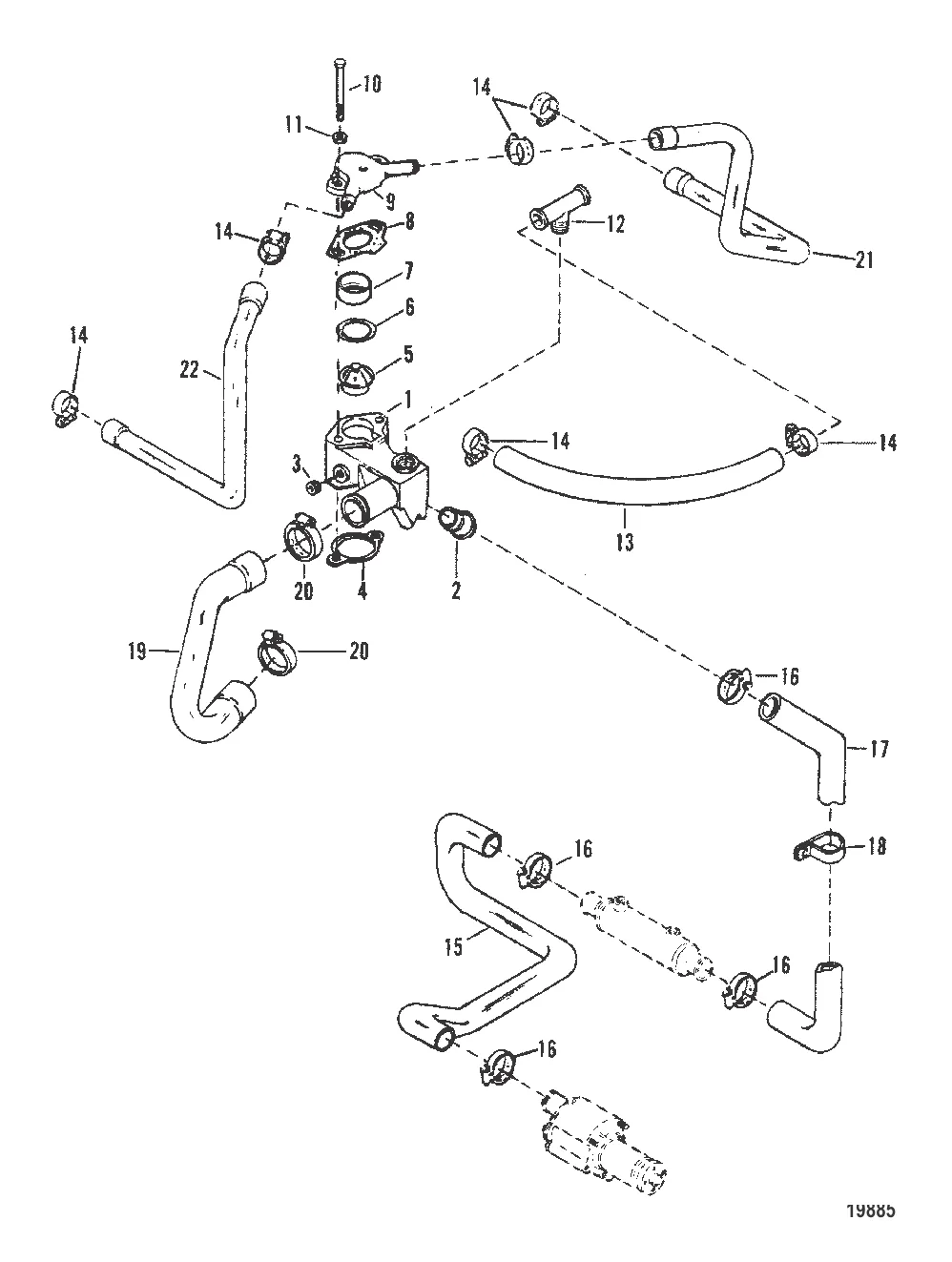 THERMOSTAT HOUSING (STANDARD COOLING)