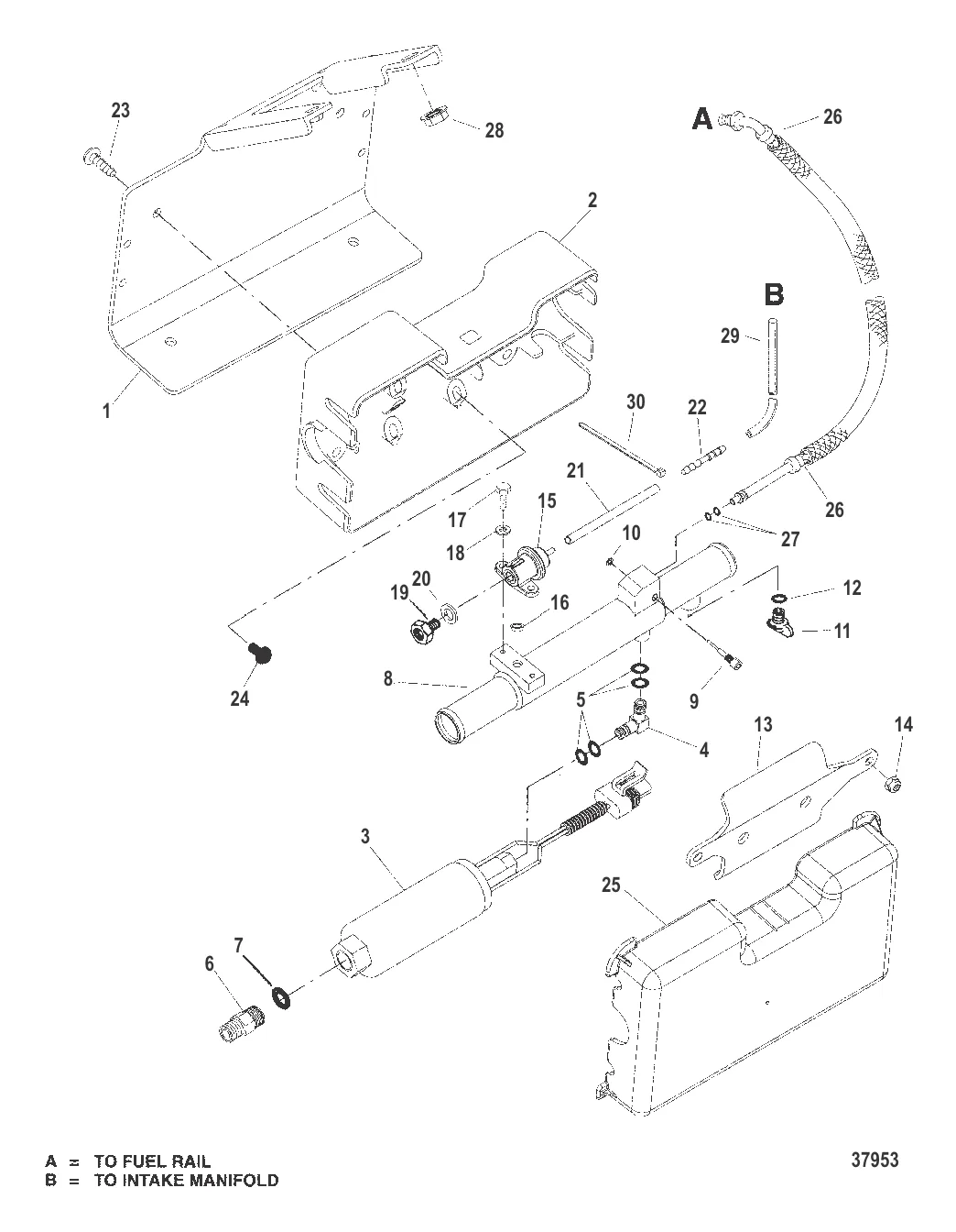 ТОПЛИВНЫЙ НАСОС И ОХЛАДИТЕЛЬ ТОПЛИВА (С/Н 0L002700 И ВЫШЕ)