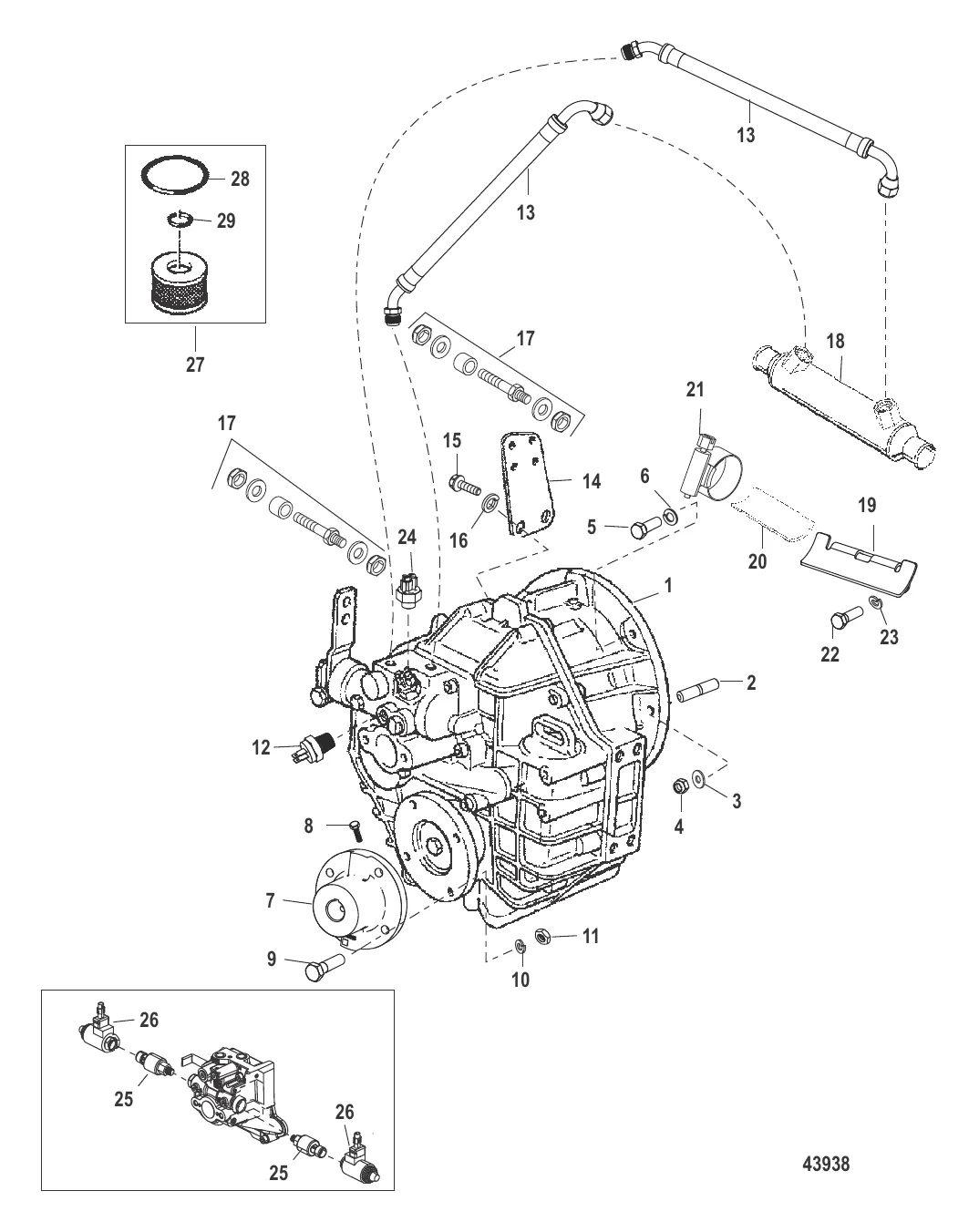 Трансмиссия и связанные детали (Hurth 630/800)