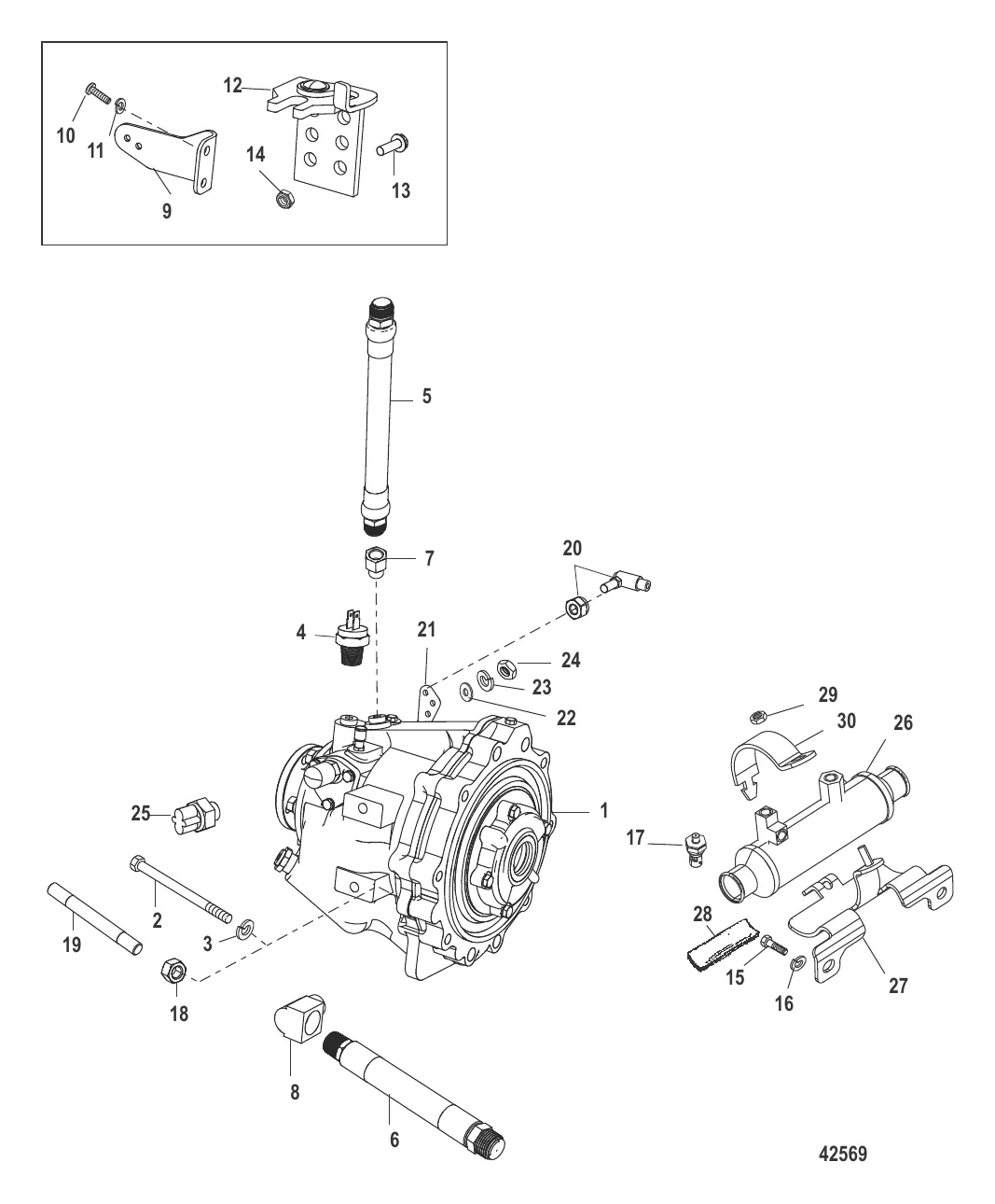 Трансмиссия и связанные детали (Borg-Warner 71C)