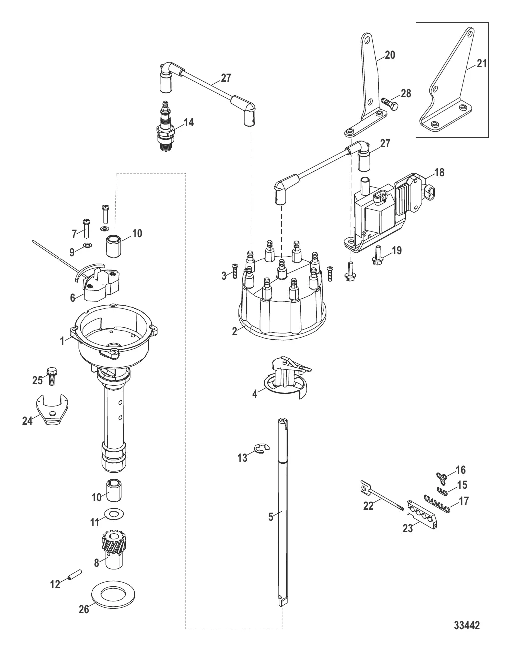 Распределитель и компоненты системы зажигания